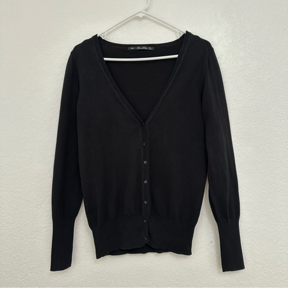 Zara Black Button-Up Cardigan